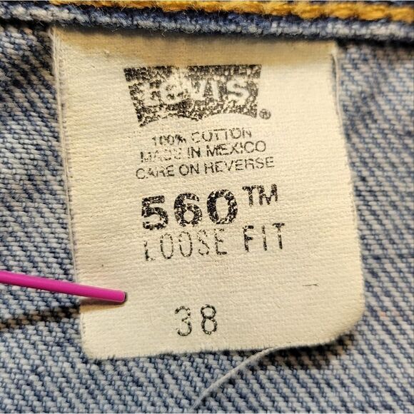 Levi's 560 Loose Fit Vintage Y2K  Classic Blue Denim Shorts Jorts Men's - Picture 4 of 8